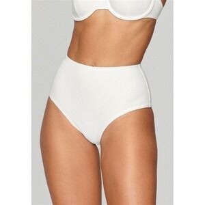 NWT CUUP XXL The Tap Swim Bottom White Hi Rise Bikini 1248426